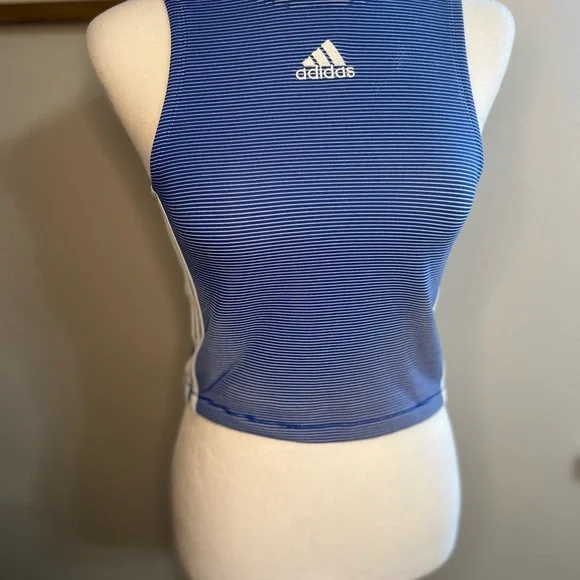 Adidas Womens Zippable Blue Small
Cropped Stripes - Picture 7 of 12